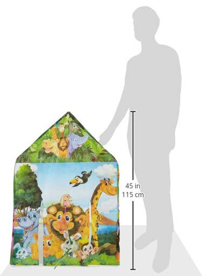 Smart Picks Kid Jungle Themed Tent House with Led Lights,Light Weight,No Tools Required (Size:95 * 75 * 107Cm) - Image 4